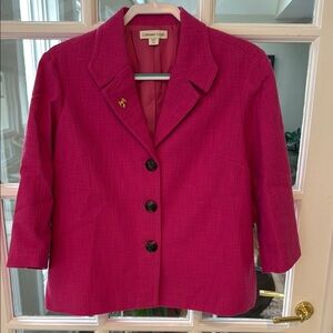 Coldwater Creek Pink Tailored Blazer with Notched Lapel Size P14